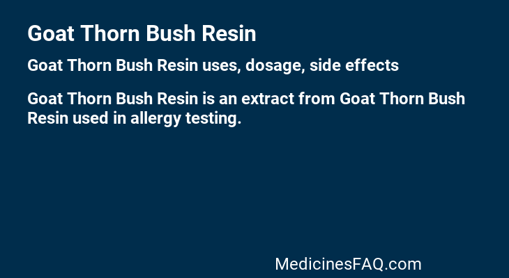 Goat Thorn Bush Resin