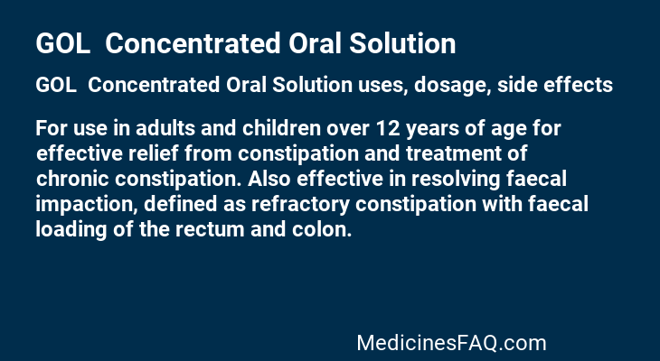 GOL  Concentrated Oral Solution