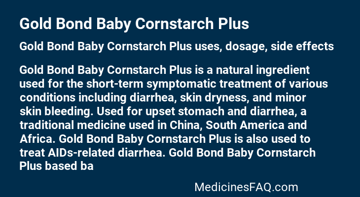 Gold Bond Baby Cornstarch Plus