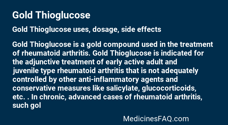 Gold Thioglucose