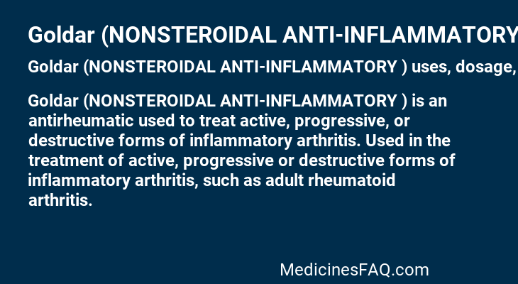 Goldar (NONSTEROIDAL ANTI-INFLAMMATORY )