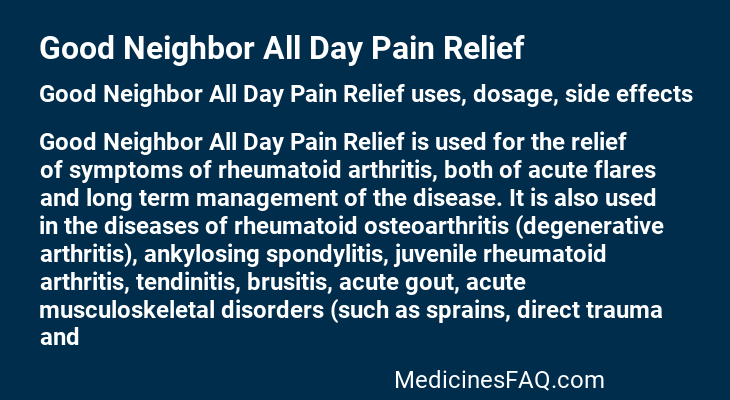 Good Neighbor All Day Pain Relief