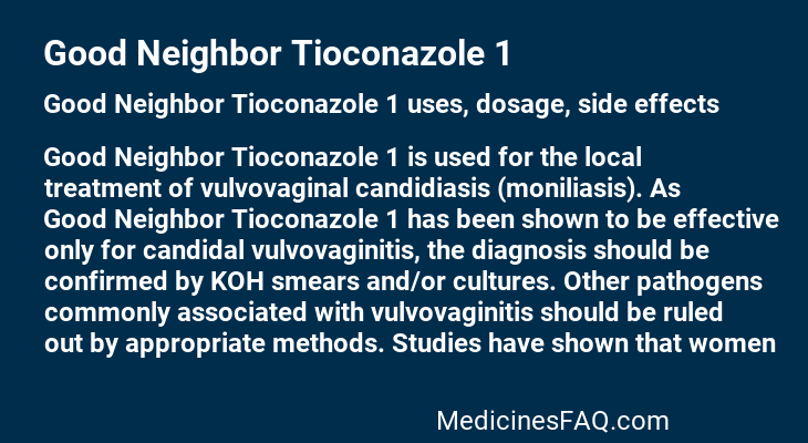 Good Neighbor Tioconazole 1