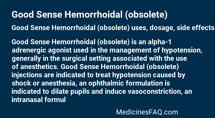 Good Sense Hemorrhoidal (obsolete)