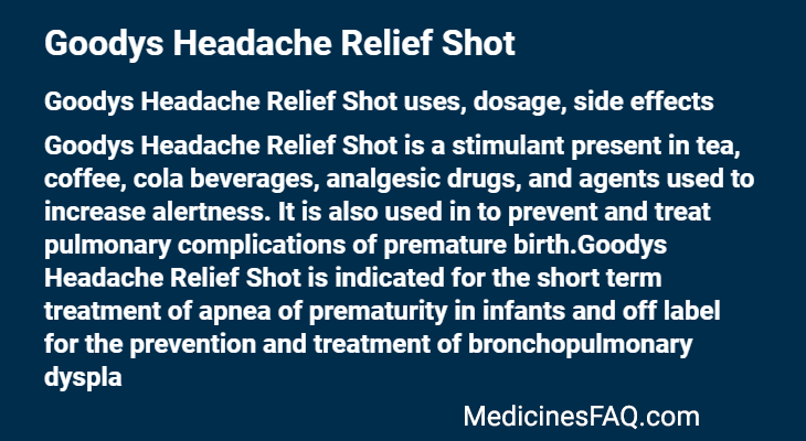 Goodys Headache Relief Shot