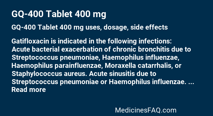 GQ-400 Tablet 400 mg