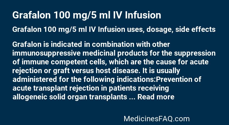 Grafalon 100 mg/5 ml IV Infusion