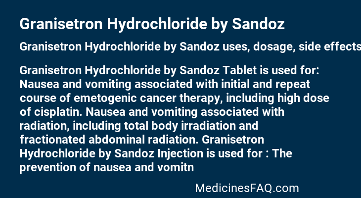 Granisetron Hydrochloride by Sandoz