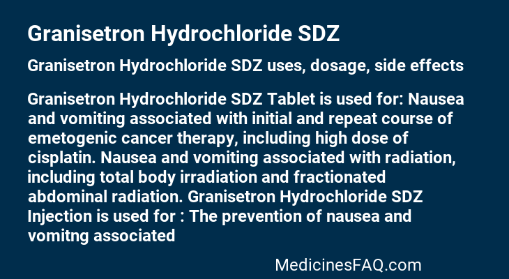 Granisetron Hydrochloride SDZ