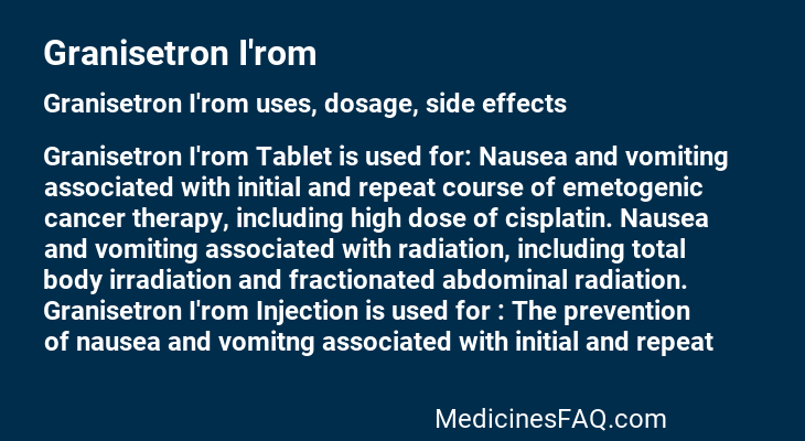 Granisetron I'rom
