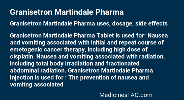 Granisetron Martindale Pharma