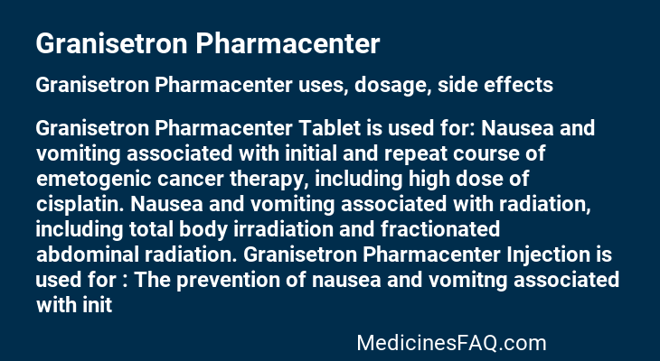 Granisetron Pharmacenter