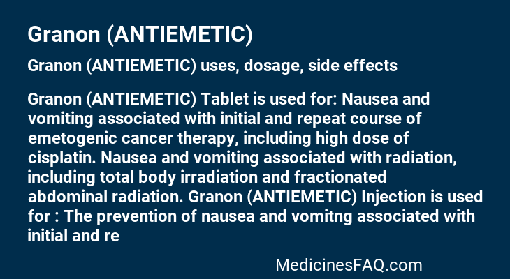 Granon (ANTIEMETIC)