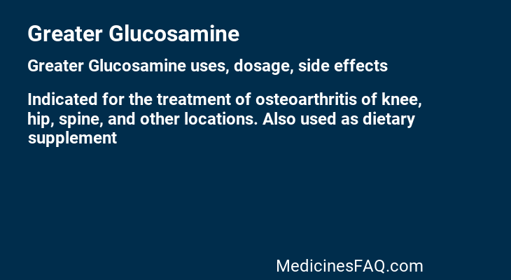 Greater Glucosamine