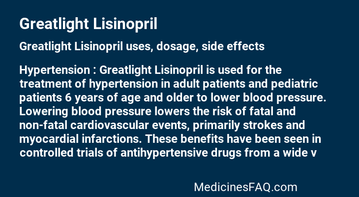 Greatlight Lisinopril
