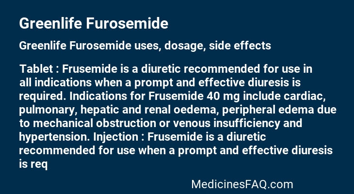 Greenlife Furosemide