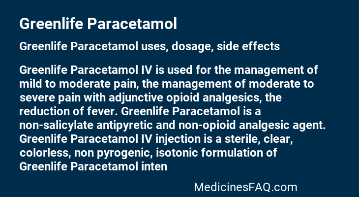 Greenlife Paracetamol