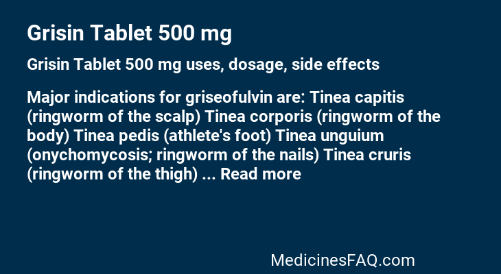 Grisin Tablet 500 mg