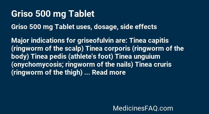 Griso 500 mg Tablet