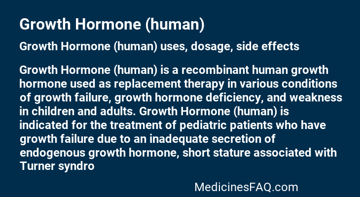 Growth Hormone (human)