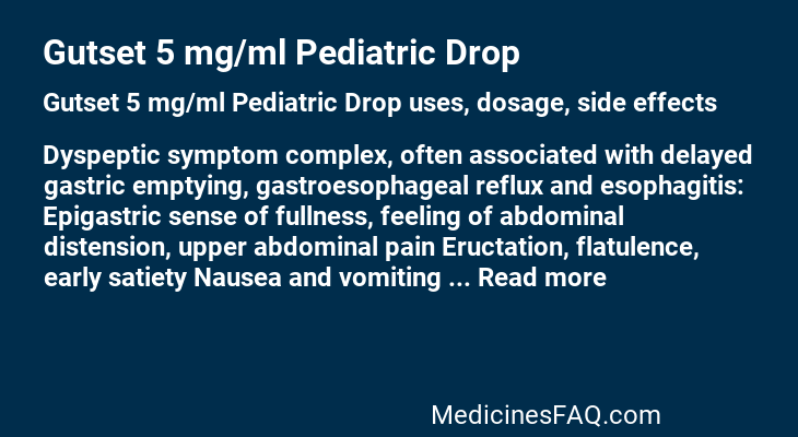 Gutset 5 mg/ml Pediatric Drop