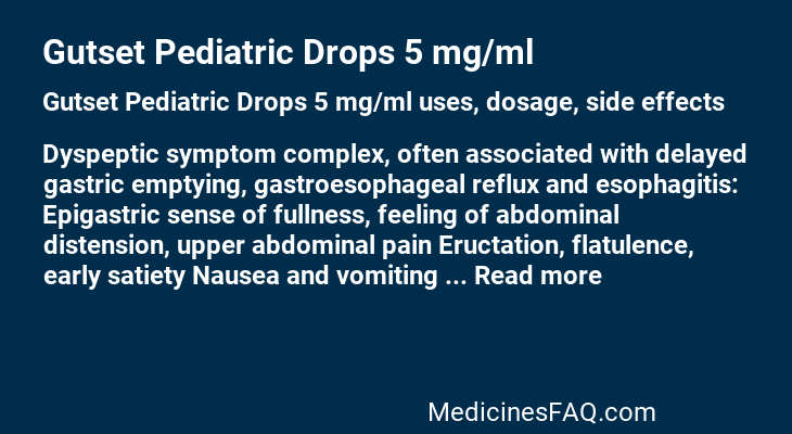 Gutset Pediatric Drops 5 mg/ml