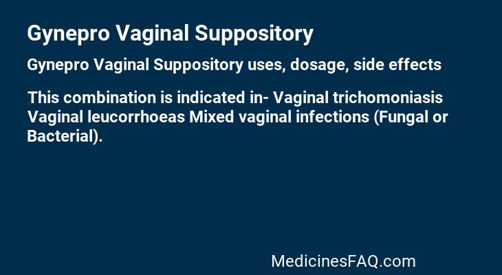 Gynepro Vaginal Suppository