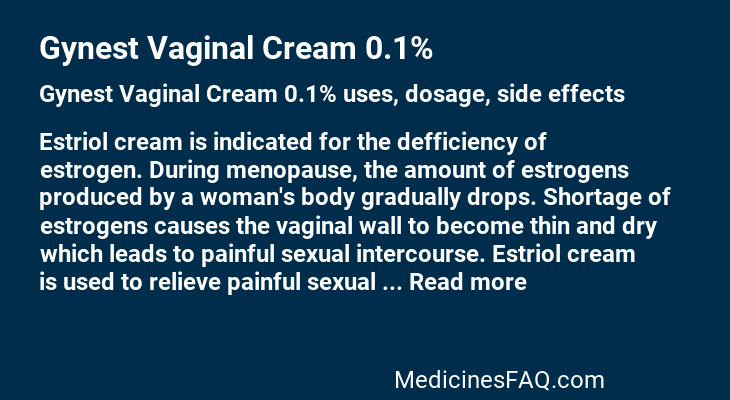 Gynest Vaginal Cream 0.1%