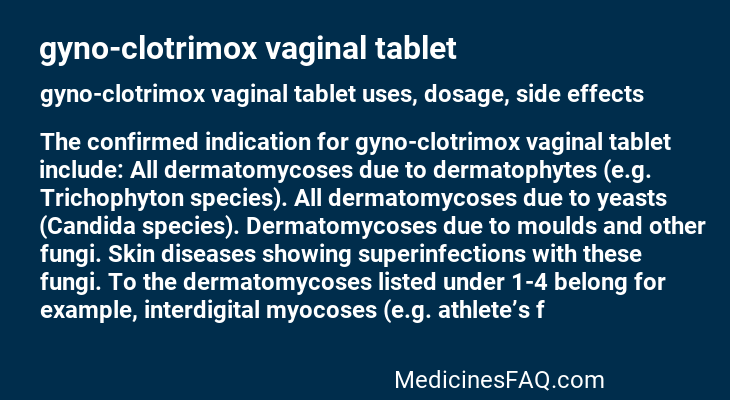 gyno-clotrimox vaginal tablet