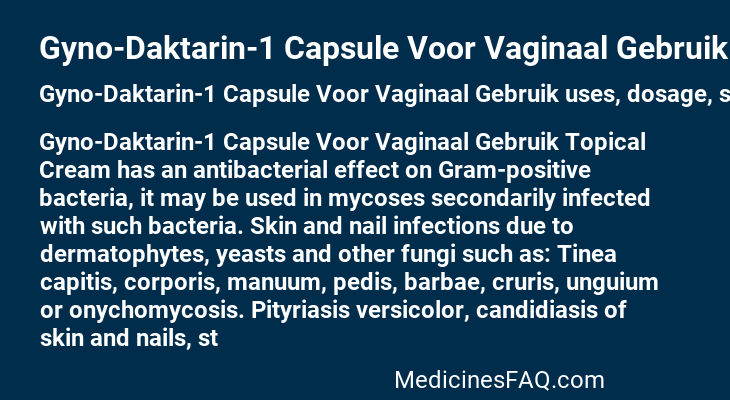 Gyno-Daktarin-1 Capsule Voor Vaginaal Gebruik