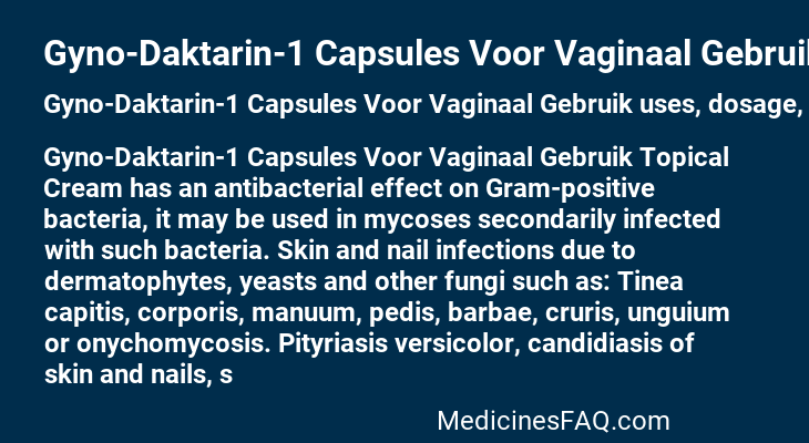 Gyno-Daktarin-1 Capsules Voor Vaginaal Gebruik