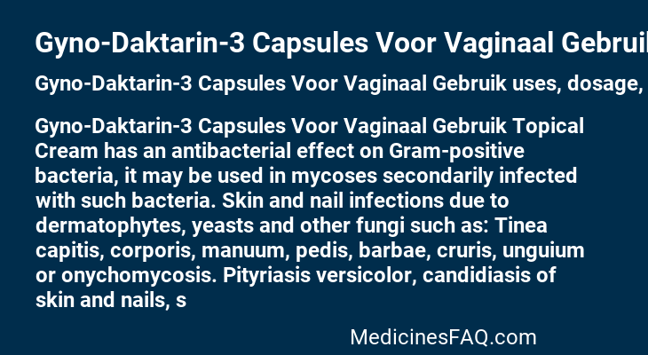 Gyno-Daktarin-3 Capsules Voor Vaginaal Gebruik