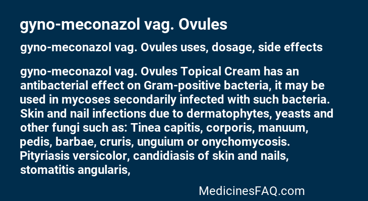 gyno-meconazol vag. Ovules