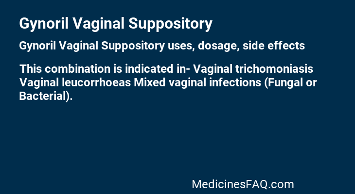 Gynoril Vaginal Suppository