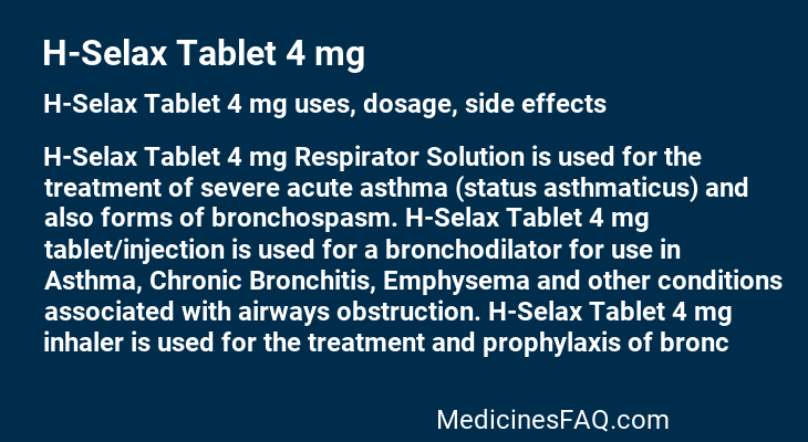 H-Selax Tablet 4 mg