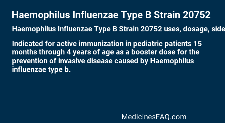 Haemophilus Influenzae Type B Strain 20752