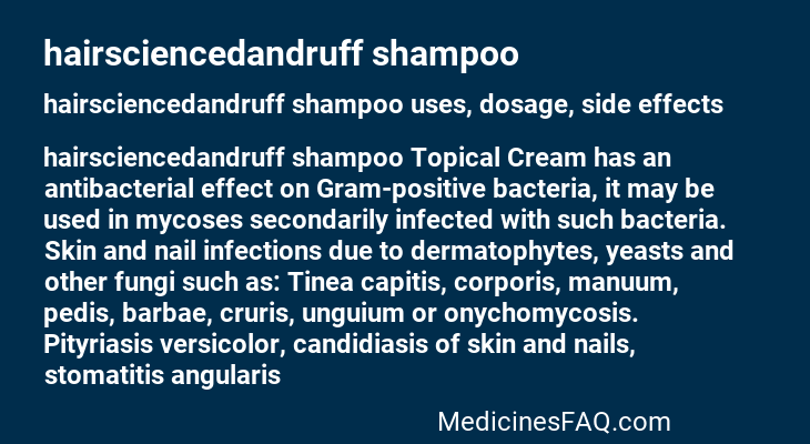 hairsciencedandruff shampoo