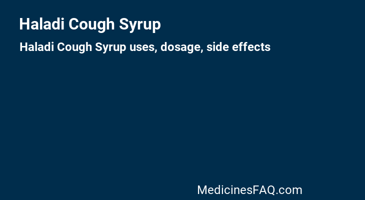 Haladi Cough Syrup