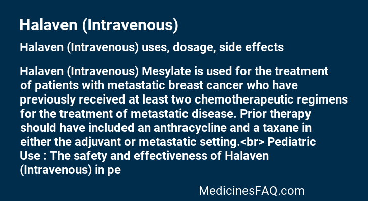 Halaven (Intravenous)