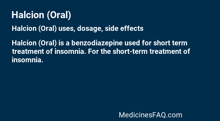 Halcion (Oral)