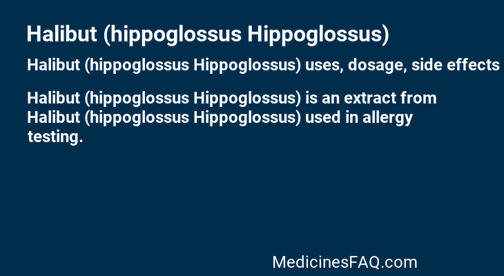 Halibut (hippoglossus Hippoglossus)