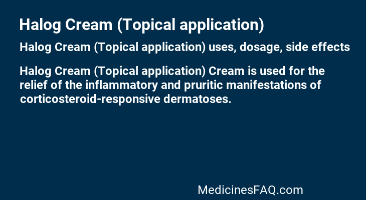 Halog Cream (Topical application)