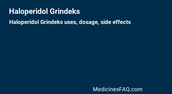 Haloperidol Grindeks