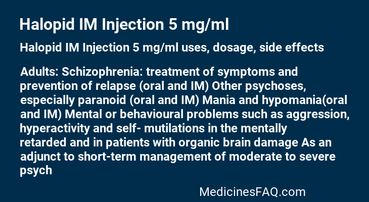 Halopid IM Injection 5 mg/ml