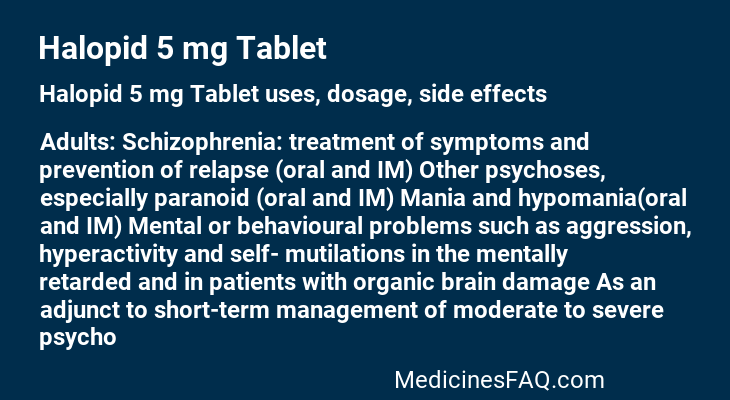 Halopid 5 mg Tablet