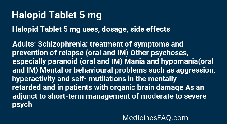 Halopid Tablet 5 mg