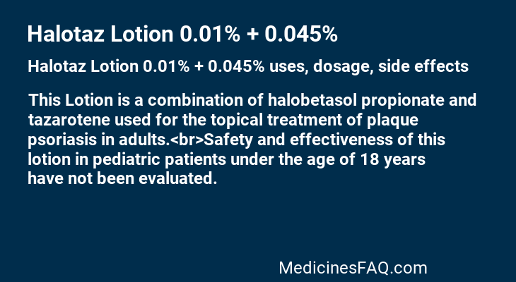 Halotaz Lotion 0.01% + 0.045%