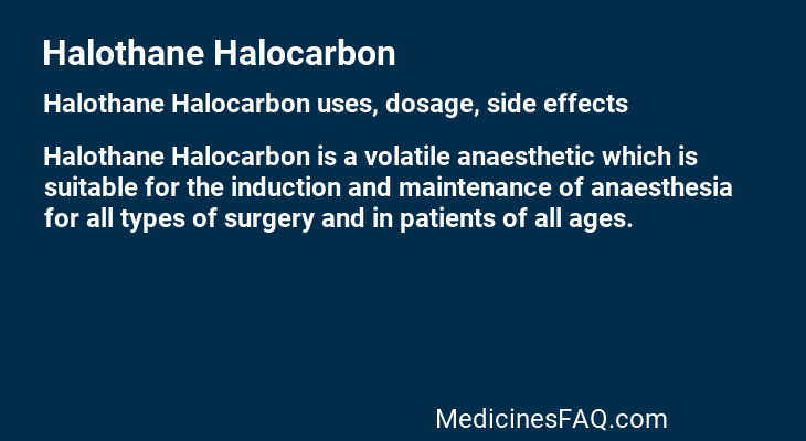 Halothane Halocarbon