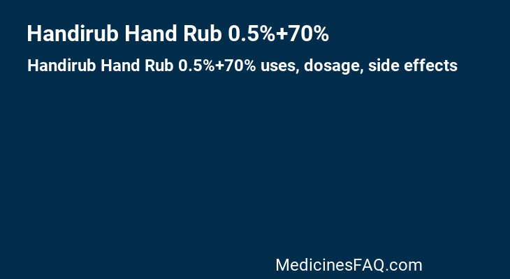 Handirub Hand Rub 0.5%+70%