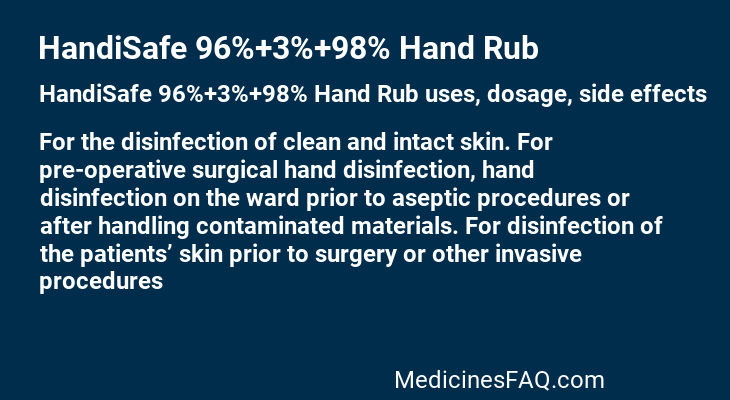 HandiSafe 96%+3%+98% Hand Rub